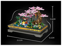 Zhe Gao Building Block Mini Bonsai Series, Peach Blossom, Mini Block, 1101 Pcs, (00900)