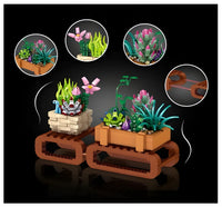 Zhe Gao Building Block Mini Bonsai Series, Succulents, Mini Block, 963 Pcs, (00901)