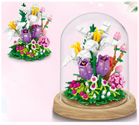 Zhe Gao Building Block Eternal Flower Series, Lily with Dust Cover, Mini Block, 545 Pcs, (00976)