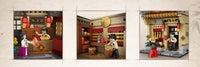 LOZ Mini Building Block, Street Series, Ancient Chinese Style Building Street View Set (1023, 1024, 1025)