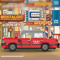 Nostalgic Classic Hong Kong Retro Red Taxi (991010)