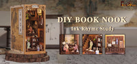 CUTEBEE DIY Wooden Book Nook Kit Ink Rhyme Bookstore)
