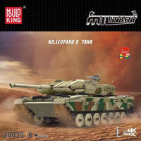 Mould King Building Block, Military Leopard 2 Tank with remote control (20020) 1091 Piecesing Set