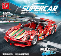 TGL Building Block, Pull Back Car Series, Red Classic Supercar (T3004) 456+ Pieces