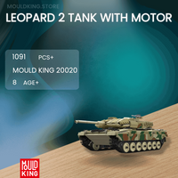 Mould King Building Block, Military Leopard 2 Tank with remote control (20020) 1091 Piecesing Set