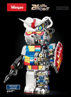 WANGAO 188002 32CM Cartoon Action Figure Gundam Mechanical Bear Building Blocks