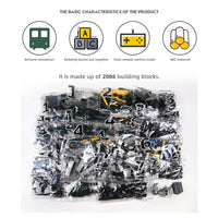Mould King Building Block, World Railway Train Bricks No.NJ2 Diesel Locomotives Extension Cart for 12001 (12001CX) 1009+ Pieces