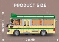 Zhe Gao Building Block, Nostalgic Classic Hong Kong 1980's Green Mini Bus (991013) 718 Pieces