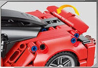 TGL Building Block, Pull Back Car Series, Red Classic Supercar (T3004) 456+ Pieces