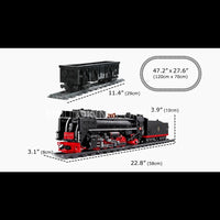 Mould King Building Block, QJ Steam Locomotive Building Set (12003), 1511 Pieces