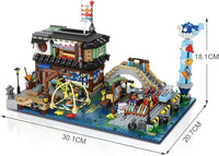 LOZ 1049 Mini Blocks Building Sets, Japanese Style Izakaya, 2249 PCS Mini Bricks House Modular Buildings Set