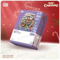 LOZ 1054 Christmas Coffe Shop 2506PCS Modular House Model Building Set