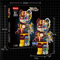 Wangao Block Model 188012 The Flash Mechanical Bear Half Clear Version