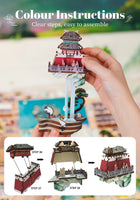 CUTEBEE DIY Wooden Book Nook Kit Bookshelf Inserts (Su Dongpo's Life)