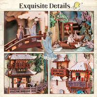 CUTEBEE DIY Wooden Book Nook Kit Bookshelf Inserts (Su Dongpo's Life)