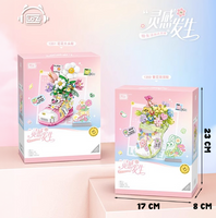 LOZ Mini Model 1350 and 1351 - Floral Shoe Collection