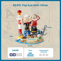 Pantasy Building Block, Popeye Series, Popeye & Olive (86401) 1500 Pieces