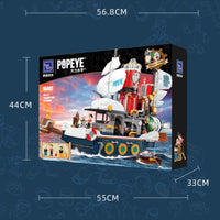 Pantasy Building Block, Popeye Series, Popeye Treasure Hunt Steamship (86402) 2500 Pieces