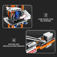 Reobrix Technic 22013 Tower Crane Building Blocks Set with Remote Control