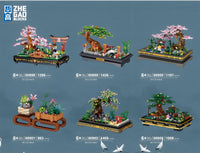 Zhe Gao Building Block Mini Bonsai Series, Sakura, Mini Block, 1469 Pcs, (00902)