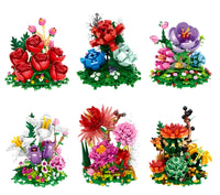 Zhe Gao Building Block Eternal Flower Series, Red Rose with Dust Cover, Mini Block, 500+ Pcs, (00973)