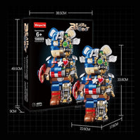 Wangao Building Block, Bear Robot  Captain America (188009) 1701 Pieces