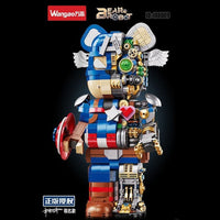Wangao Building Block, Bear Robot  Captain America (188009) 1701 Pieces