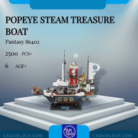 Pantasy Building Block, Popeye Series, Popeye Treasure Hunt Steamship (86402) 2500 Pieces