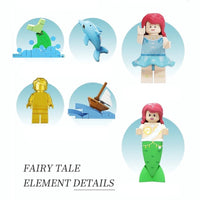 (Pre-Order) New Wekki Building Block, Fairy Tale Town Series, The Little Mermaid (506176) 500 Pieces