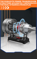 TECHING DM121 Dual Spool Turbofan Engine Model Kit, 300+Pcs Metal Aircraft Jet Engine for Adults, Scale 1/12 (Special order online Only)