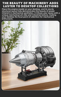 TECHING DM121 Dual Spool Turbofan Engine Model Kit, 300+Pcs Metal Aircraft Jet Engine for Adults, Scale 1/12 (Special order online Only)