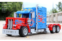 Mould King Building Block, Power Brick Series, Peterbilt 389 Heavy Container Truck with Control (15001) 839 Pieces