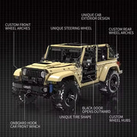 Mould King 13184 Remote Controlled Off-Road Wrangler Building Set | 3,621 PCS Scale 1:6