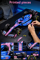 CADA 64012WBWT Alpine Formula One Team A525, 1:8 Formula 1  Model in Blue/Pink with Authentic Details