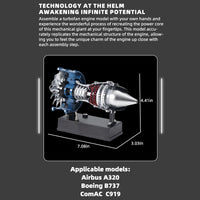 TECHING DM122 Mini Cutaway Turbofan Engine Model Kit (Special order online Only)