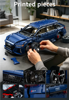 Pre-order Cada C61515W 1:8 Audi RS6 Super Sport Car 4663pcs Building Blocks Sets