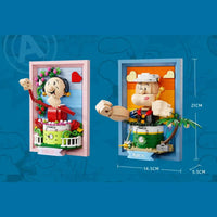 Pantasy Building Block, Popeye Series, Popeye & Olive 3D Portrait Painting (86403, 86404) 400+ Pieces