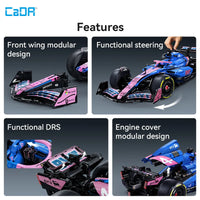 CADA 64012WBWT Alpine Formula One Team A525, 1:8 Formula 1  Model in Blue/Pink with Authentic Details