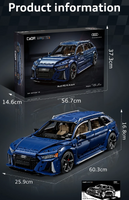 Pre-order Cada C61515W 1:8 Audi RS6 Super Sport Car 4663pcs Building Blocks Sets