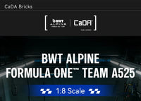 CADA 64012WBWT Alpine Formula One Team A525, 1:8 Formula 1  Model in Blue/Pink with Authentic Details