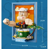 Pantasy Building Block, Popeye Series, Popeye & Olive 3D Portrait Painting (86403, 86404) 400+ Pieces