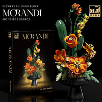 MJI 13112 Morandi Building Block Flower 963PCS Plastic Assembly Block Toy Sets