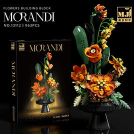 MJI 13112 Morandi Building Block Flower 963PCS Plastic Assembly Block Toy Sets