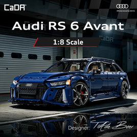 Pre-order Cada C61515W 1:8 Audi RS6 Super Sport Car 4663pcs Building Blocks Sets
