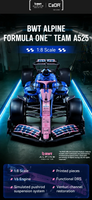 CADA 64012WBWT Alpine Formula One Team A525, 1:8 Formula 1  Model in Blue/Pink with Authentic Details