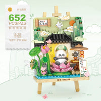 LOZ 7203-7206 Panda series mini block 3D Painting Creator Expert