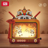 LOZ-1966 Panda shadow play TV Spring Festival building blocks
