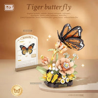 LOZ insect mini blocks series LOZ 4117-4119 insect chirping flower realm butterfly bee orchid mantis specimen assembly science populariza