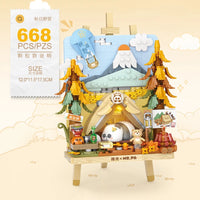 LOZ 7203-7206 Panda series mini block 3D Painting Creator Expert