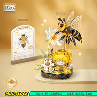 LOZ insect mini blocks series LOZ 4117-4119 insect chirping flower realm butterfly bee orchid mantis specimen assembly science populariza